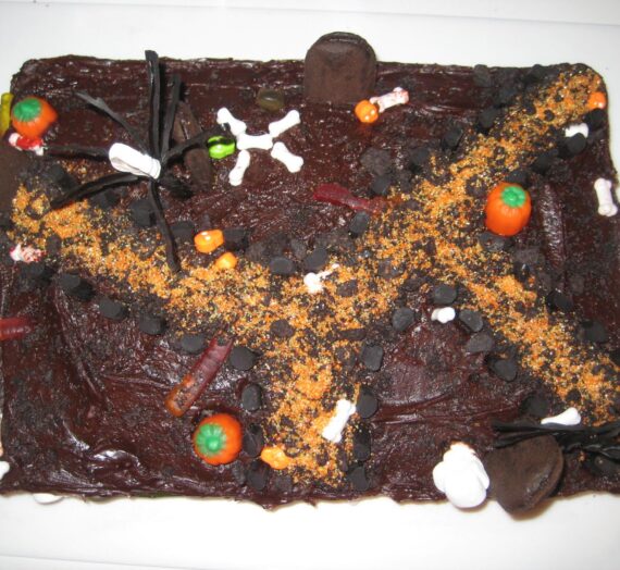 Halloween Graveyard Cake