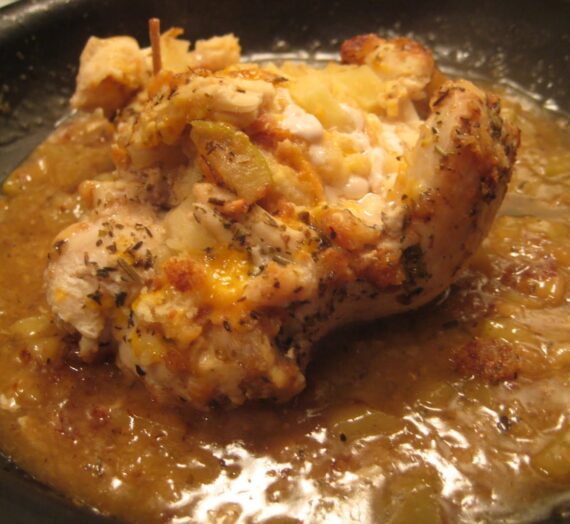 Apple and Cheese Stuffed Chicken