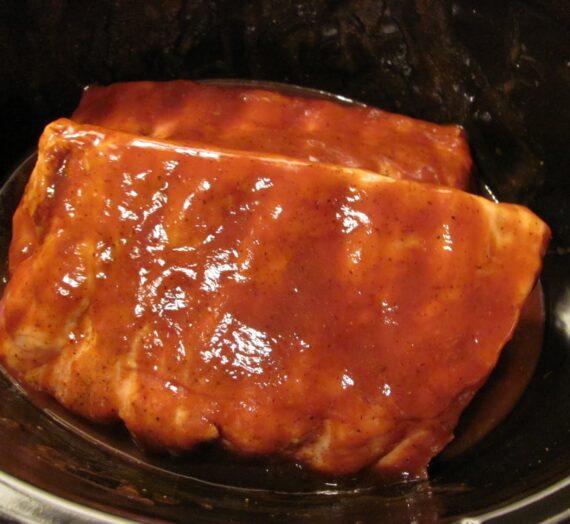 Slow Cooker Ribs with Tangy Coffee Barbecue Sauce