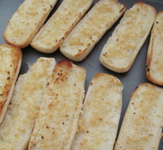 Quick and Easy Garlic “Hot Dog Bun” Bread