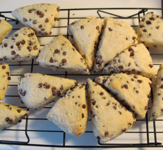 Chocolate Chip Yogurt Based Scones