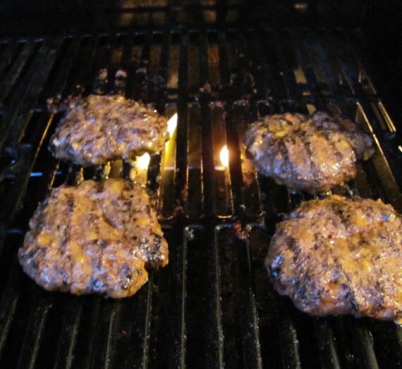 Whiskey Infused Caramelized Onion and Mushroom Burgers