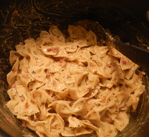 Italian Dip Pasta with Breaded Chicken