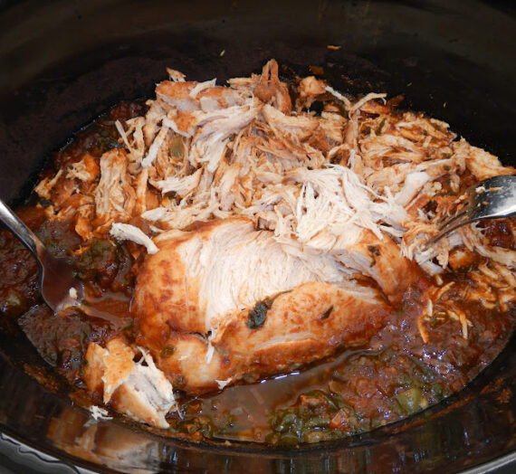 Shredded Mexican Spiced Chicken (Crock Pot Recipe)